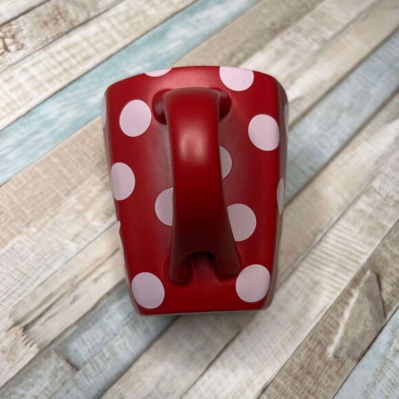 Disney Parks Minnie Mouse Polka Dot Coffee Mug Red Pink White - Picture 5 of 6